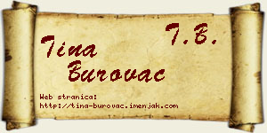 Tina Burovac vizit kartica